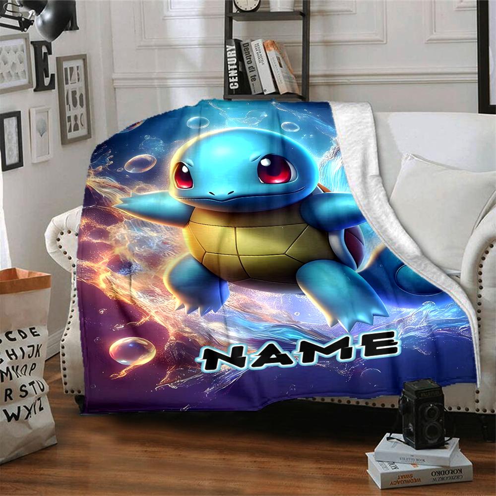 Custom 1pc Pikachu Power Energy Burst Blanket, Soft And Comfortable Blanket, Casual Warm, Camping Travel Blanket, Birthday Gift Q91367