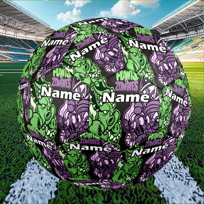 Custom Name Personalized Plants Vs. Zombies Print Size 5 Soccer Ball Training & Match Football, for Team, Kicking, Gift for Football Enthusiasts