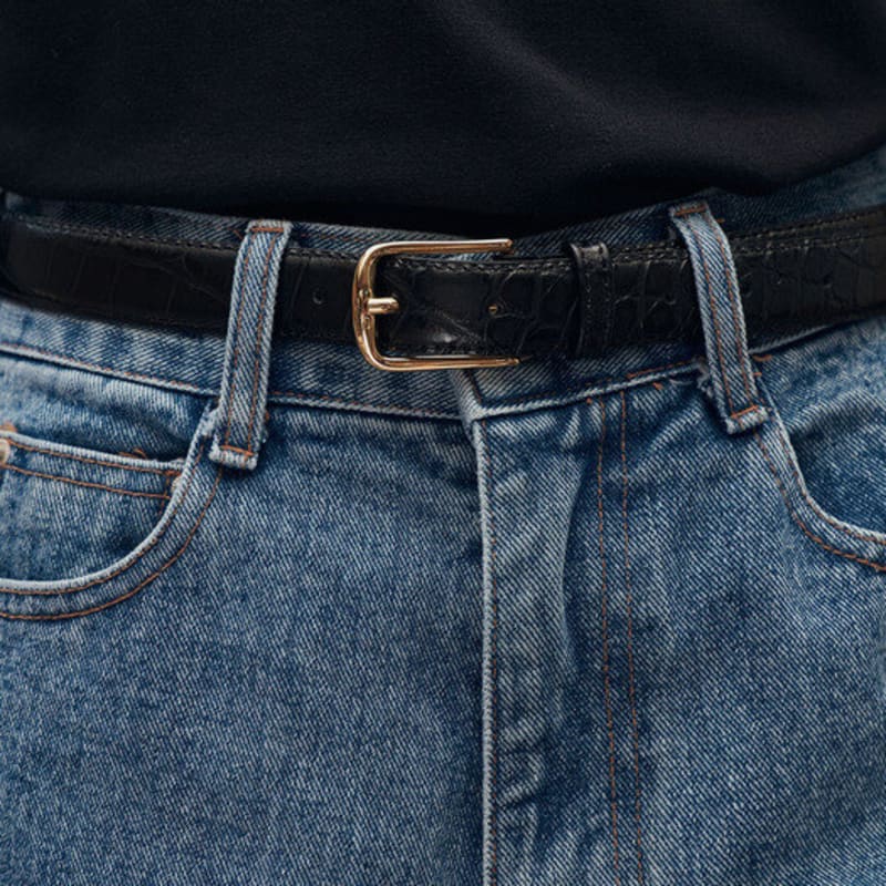 

Повседневный ремень из коровьей кожи с узором ADAUL - 2 цвета Black