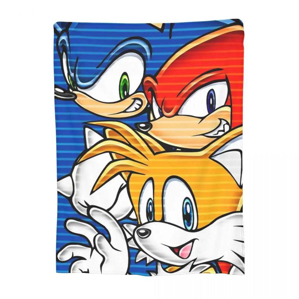 Shadows The Hed Gehog Print Blanket For Men Women Ultra Soft Throw S-Sonics Blankets for Sofa Multiple Sizes