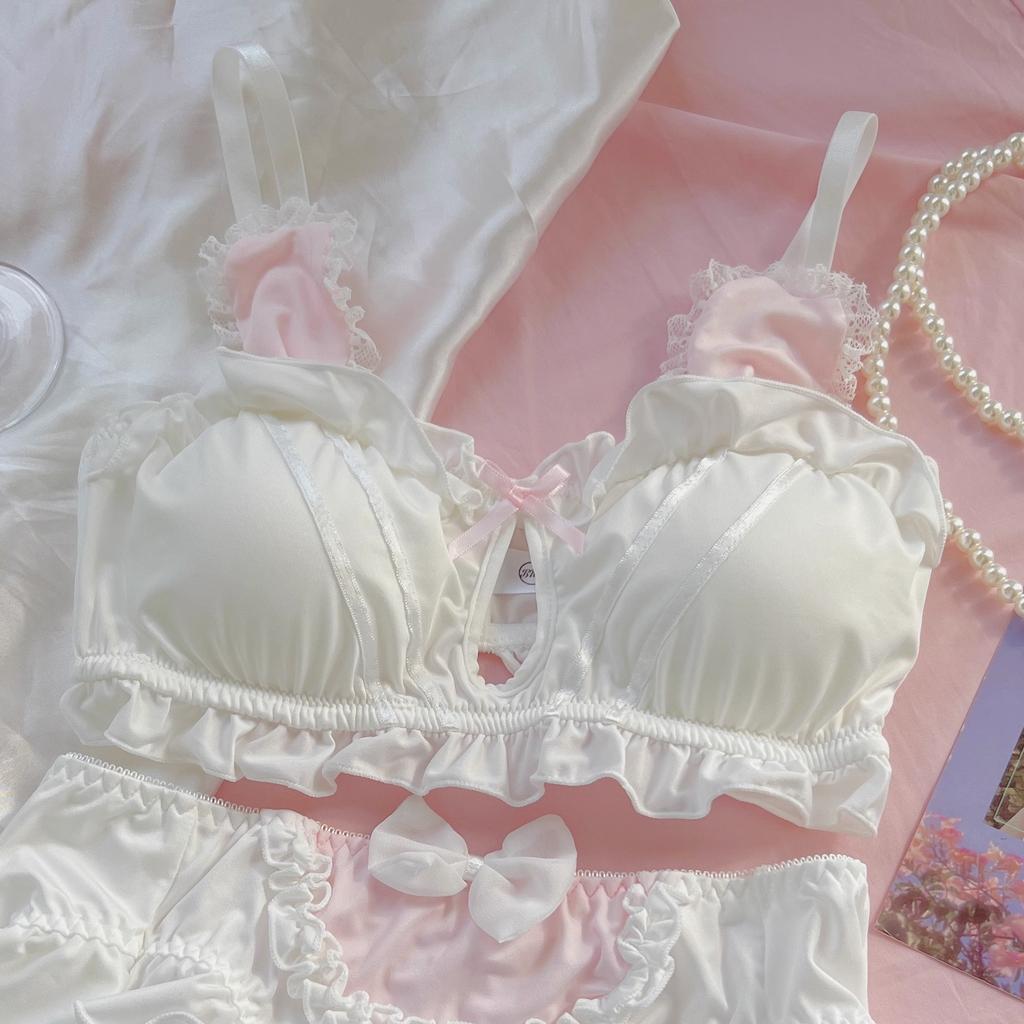 Girls Cute Bras Wireless Underwear Girls Bras Hollow Out Lingerie