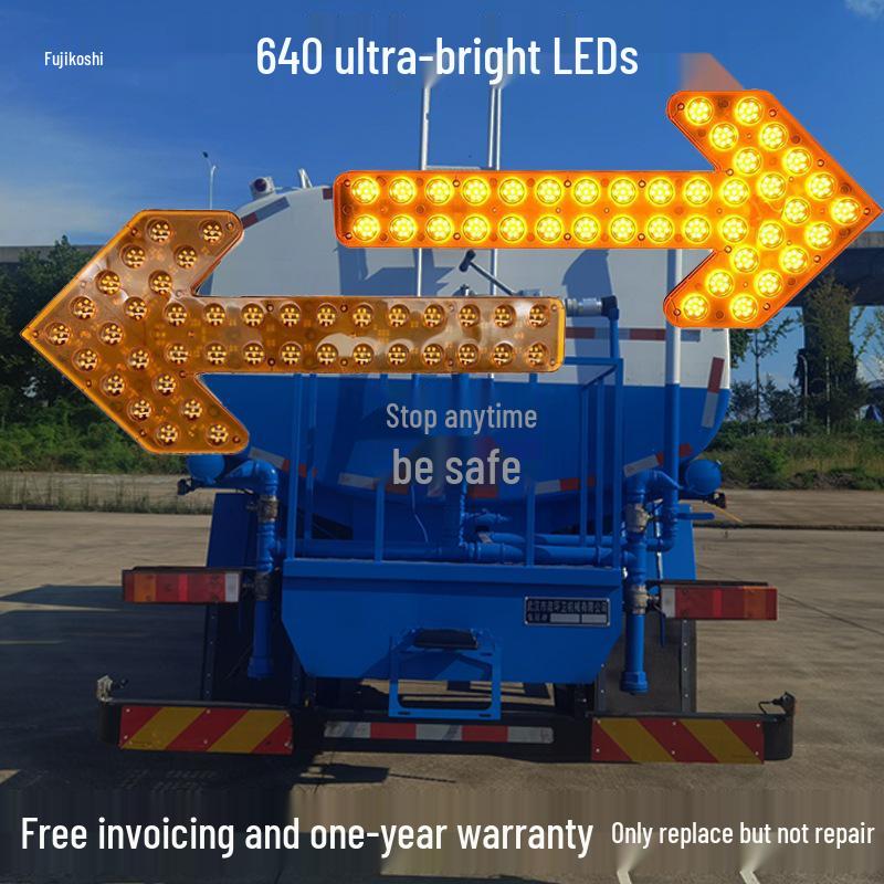 Vehicle-Mounted Flashing Arrow Lights for Sanitation and Engineering Trucks