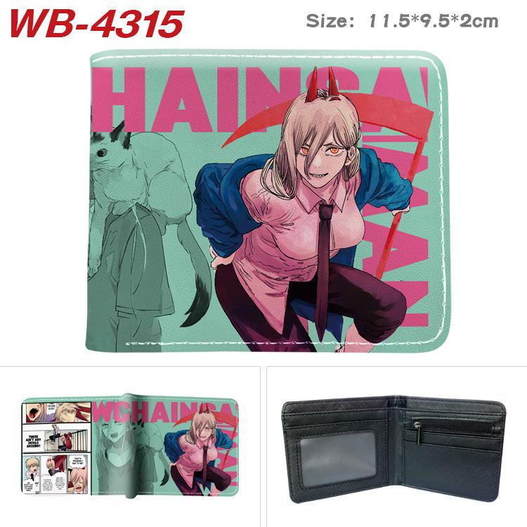 Chainsaw Man Anime Wallet Portable Large Capacity Full Color Folding Leather Purse Unisex Coin Bag