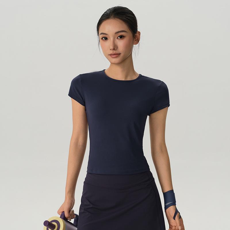 2026 Women s Quick-Dry Slim Fit Yoga & Pilates Short-Sleeve T-Shirt 2XL