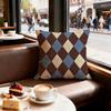 Argyle Texture Cushion Cover Set of  Decorative Short Plush Pillow Covers for Sofa Soft  Cushion Case X Cm