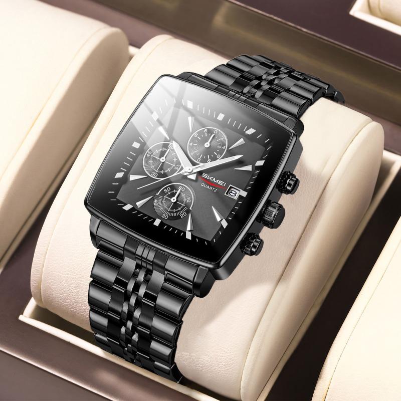 Square Men's Watch Non-Mechanical Quartz Watch Fashion Waterproof Luminous Quartz Watch