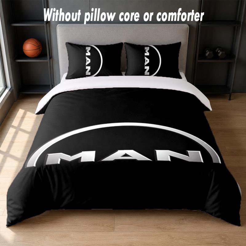 Set Biancheria da Letto MAN Design 1 Copripiumino + 2 Federe Morbido Traspirante Biancheria da Letto per la Casa
