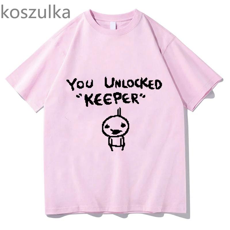 Hip Hop Binding Of Isaac Print Tshirt Unisex Unisex Oversized You Unlocked Keeper T Shirt Cotton Tee Hip Hop Tshirt Tops Streetwear