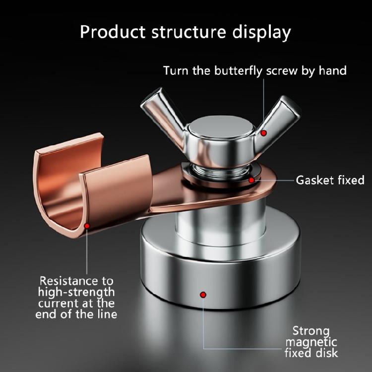 Heavy Duty Magnetic Welding Fixture Grounding Clamp, Quick Setups On Flat Or Curved Metal Face for Professional Welders