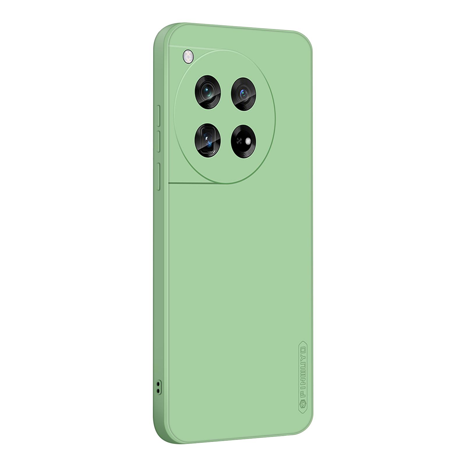 

PINWUYO JK Touching Series For OnePlus 12 5G Case Anti-Scratch Soft TPU Back Cover Matcha Green