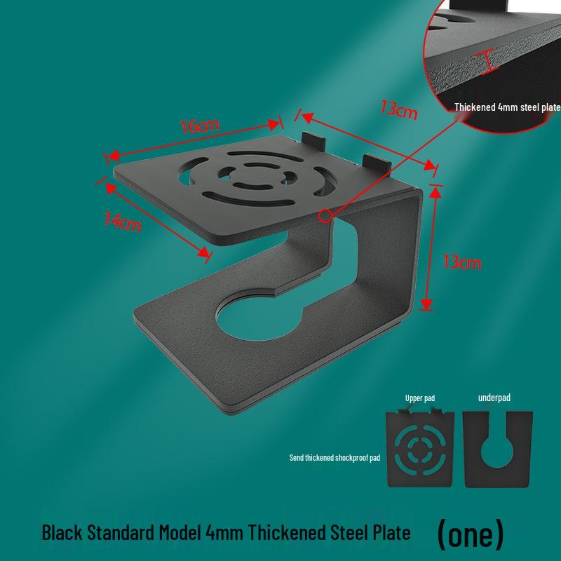 Podwyższany Stojak na Głośniki Biurkowe z Grubą Płytą Stalową, Odporny na Wstrząsy, Antypoślizgowy