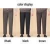 High-Waisted Fleece-Lined Women's Winter Pants - Straight Leg, Elastic, Casual, for Middle-Aged & Elderly 