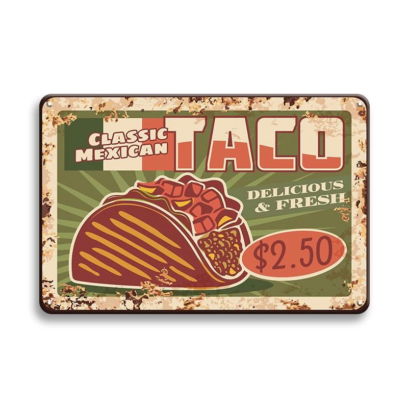 Hot Dog Fresh Hamburgers Metal Tin Signs BBQ Vintage Posters Home Kitchen Wall Decor Iron Plate Painting Fast Food Shop Plaques