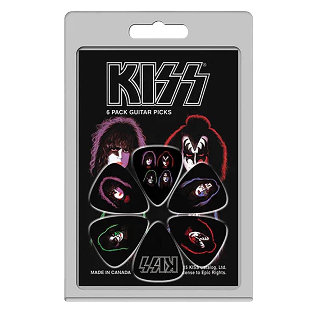 Kiss Faces Logo Plectrum (Pack of 6)