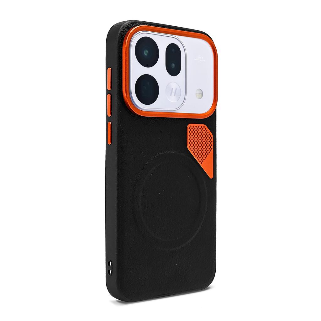 For OPPO Find X9S Pro Case For MagSafe Magnetic Leather Silicone Heat Dissipation Cover Metal Lens Frame Shell Shockproof Bumper