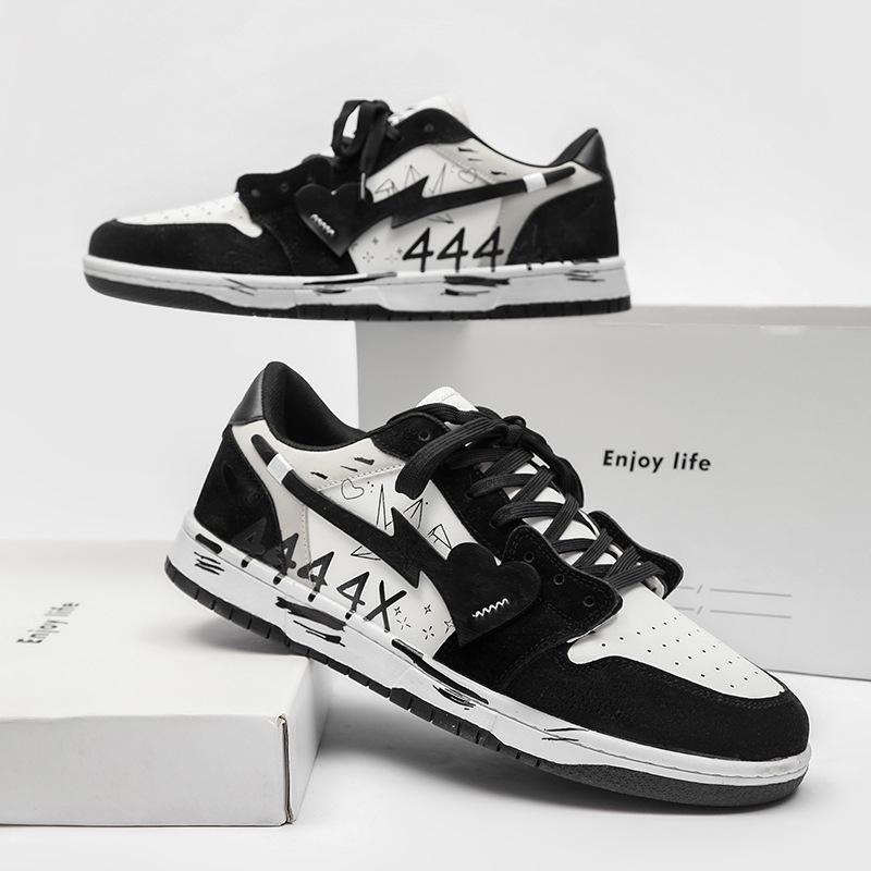 

Трендовые цифровые граффити ретро кеды для скейтборда - Мужские универсальные осенние бордовые кроссовки 44