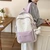 Color Block Women's Backpack Student's Lightweight Commuter Schoolbag