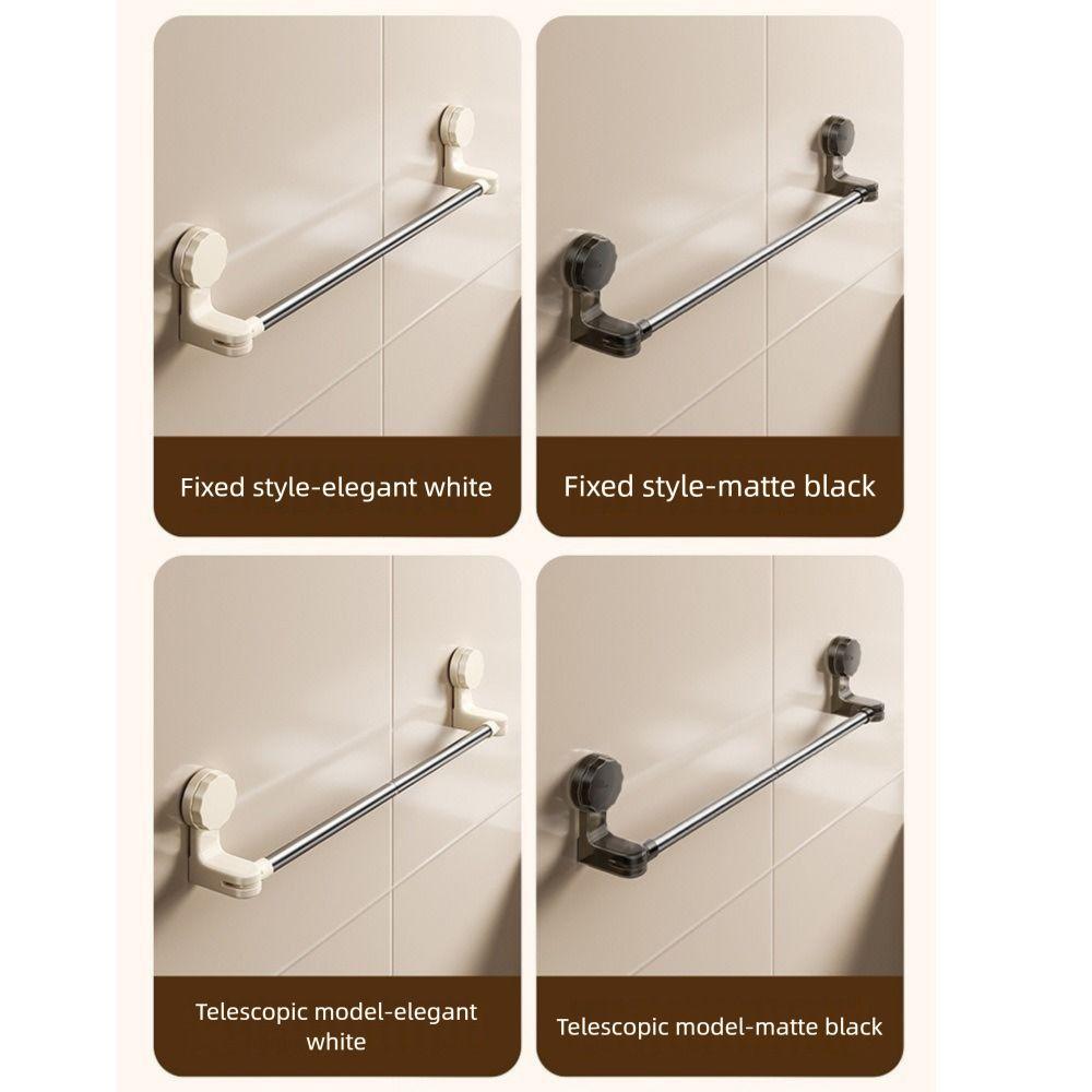 Wall-Mounted Suction Cup Towel Rack Strong Suction Rotatable Hanging Towel Holder Easy To Install Waterproof Bathroom Towel Rod