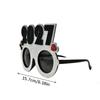 Glitter Diamond 2027 Number Glasses New Year Party Cosplay Prop