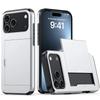 Per iPhone 17 Pro Max 17Air 16 Plus 15 Pro 15 14 13 12 11 Portafoglio Porta Carte Slot a Scorrimento Cover Protettiva Resistente in PC Rigido