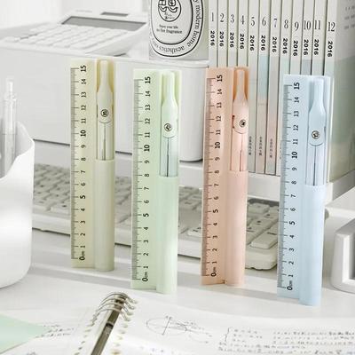 3 IN 1 Multifunctional Compass Ruler Integrated High Aesthetic Drawing Tools For Primary And Secondary School Supplies