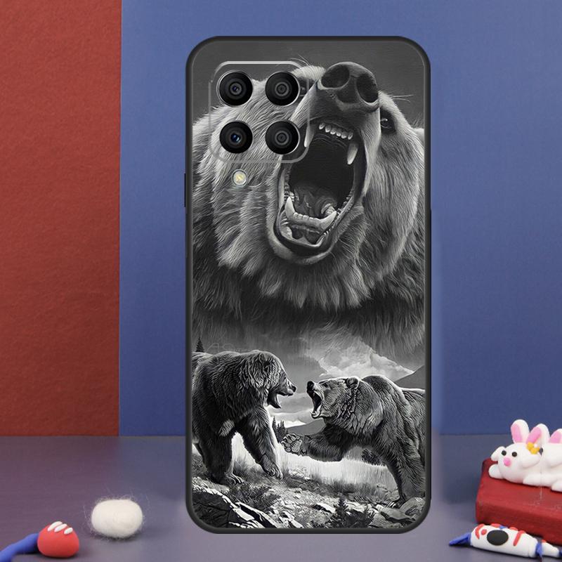 Cute Grizzly Bear Case For Samsung Galaxy M32 M52 M12 M16 M14 M54 M13 M33 M53 M56 M36 M31 M11 M35 M55 M15 M06