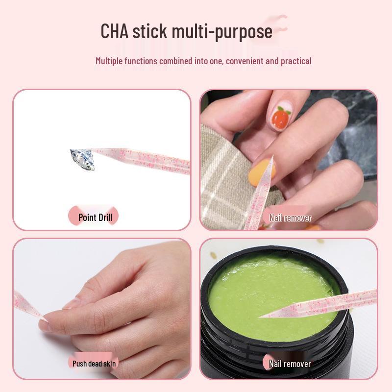 Crystal Rhinestone Cuticle Pusher & Nail Cleaner - Multifunctional Double-Headed Nail Tool.