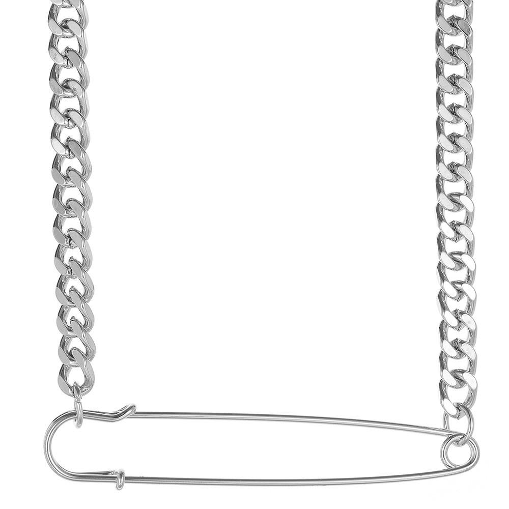 Trendy Silver Geometric Pendant Necklace For Women With Stylish Chain Design