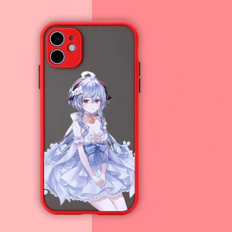 Genshin Impact Ganyu Telefondeksel For IPhone 13 12 11 Mini Pro Max XS X Max XR 8 7 Plus SE 2022 Hudfarget Telefondesksel