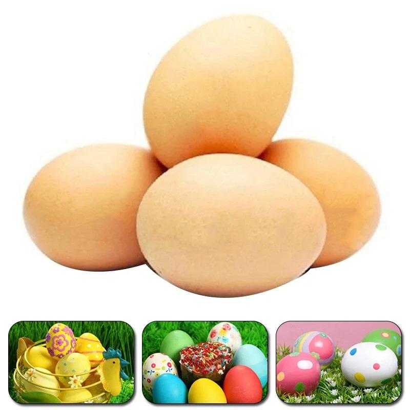 Fake Eggs Toys for Children Kitchen Simulation Egg Model DIY Painting Fun Doodle Plastic Egg Decoration Kids Educational Toy