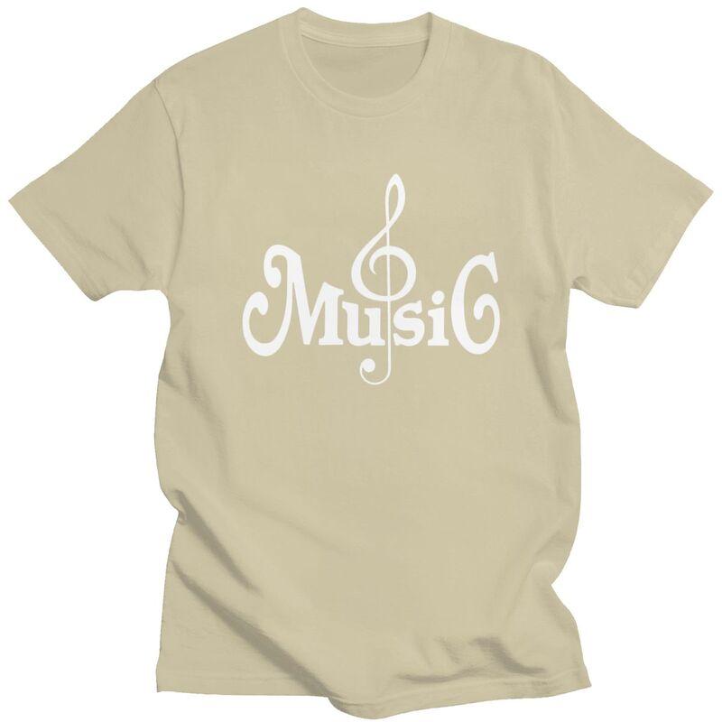 Mens Music Note T Shirt Round Neck Short Sleeve 100 Cotton Musical Gift Tee Shirt Novelty Summer Tyle Clothing