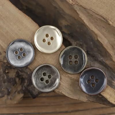 10 Stück Modische Metallknöpfe 11/15/20mm Runde 4-Loch-Knöpfe Antike Metallfarbe Knopf Bekleidungszubehör