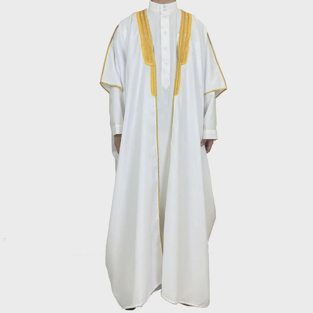 "Plášť z malajského blízkovýchodního arabského vyšívaného materiálu s přeshraničním vyšíváním"