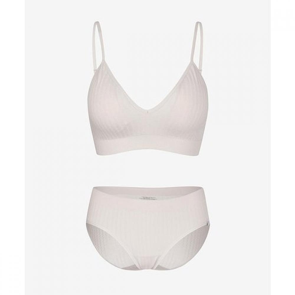 2nd Skin Seamless Silk Rib Camisole Bra Panty Set Dgwsu2100+dgwsu2101