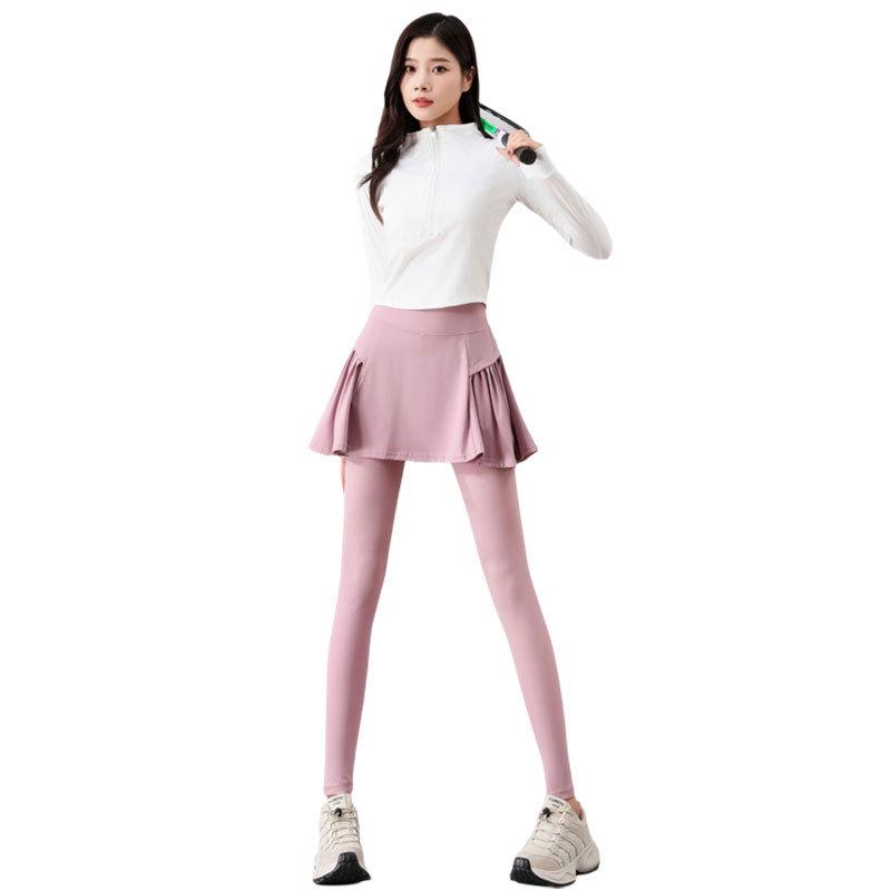 High-End Women's Autumn/Winter Fashion Sweatshirt & Skirt/Pants Sports Set for Running, Hiking, Fitness, Yoga