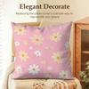 Romantic Daisy Print Spring Cushion Cover Natural Linen Organic Fabric Double-Sided Printing Sofa Home Decor Gift Pillow Case