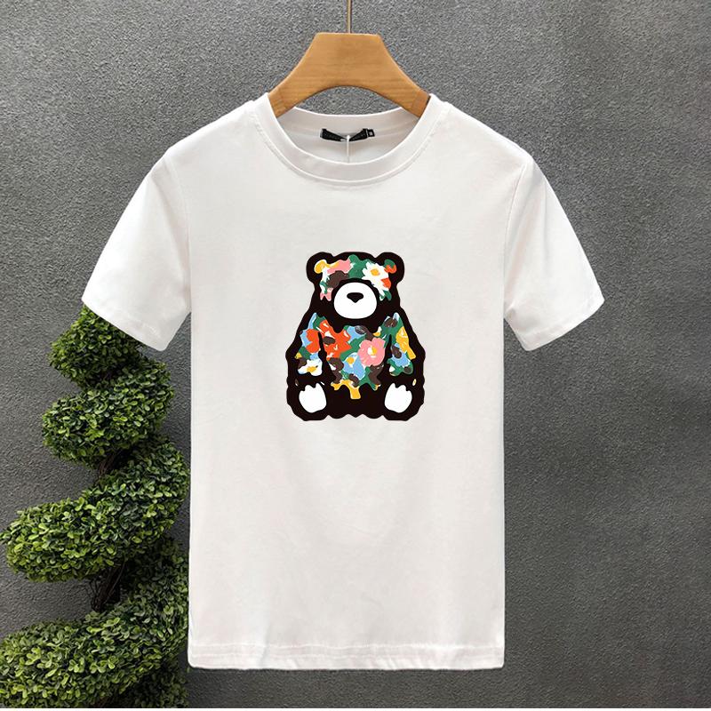2025 New High Quality Oversized Luxury Brand Bear 100% Cotton Print Tees Summer Harajuku For Men's/Women's Short Sleeve T-shirt