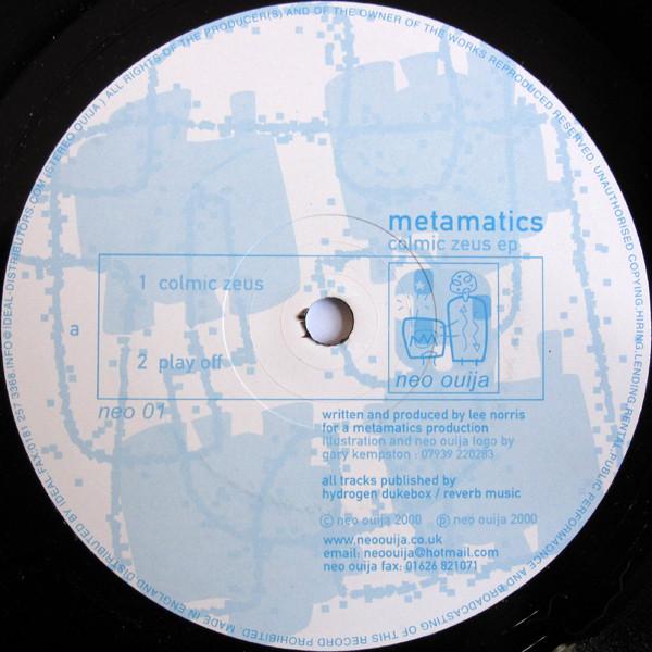 12inch Record METAMATICS  Colmic Zeus EP NEO01 Neo Ouija 2000 UK Dance  Electronica Used