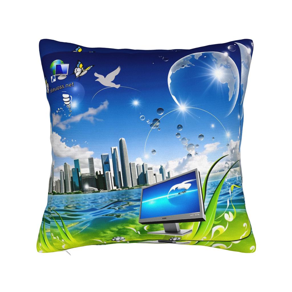 Frutiger Aero Ästhetik Kissenbezug Vintage Kissenbezug für Couch Sofa Schlafzimmer Weiche Kissenbezüge Geschenkidee