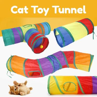 Cats Tunnel Foldable Pet Cat Toys Kitty Pet Training Interactive Fun Toy Tunnel Bored for Puppy Kitten Rabbit Play Tunnel Tube