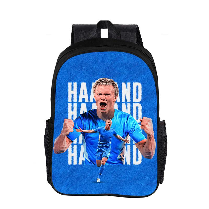 Haaland Schulrucksack Fußballstar Rucksack Kinder Buchertasche Rucksack Mode Schultasche Fußball Sportrucksack Kindergeschenk