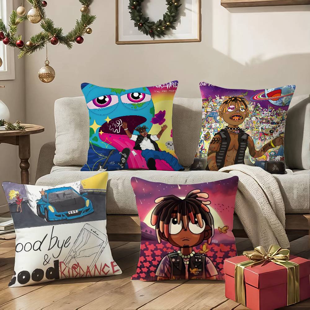 Sänger J-Juice WRLD-MT The Party Never Ends Kissenbezug Komfort Sofa Bett Seidig elegant Verdeckter Reißverschluss Dekorative Kissenhülle