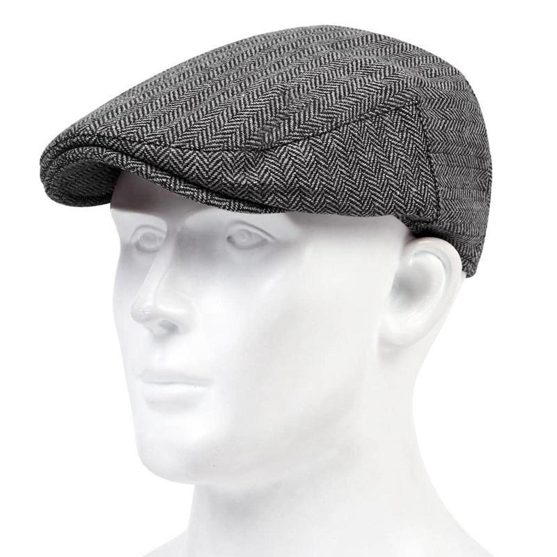Character Grid Style Beret Hats Fashion Outdoor Windproof Cold Hat Men's and Women's Universal Cap Cotton Warm Caps