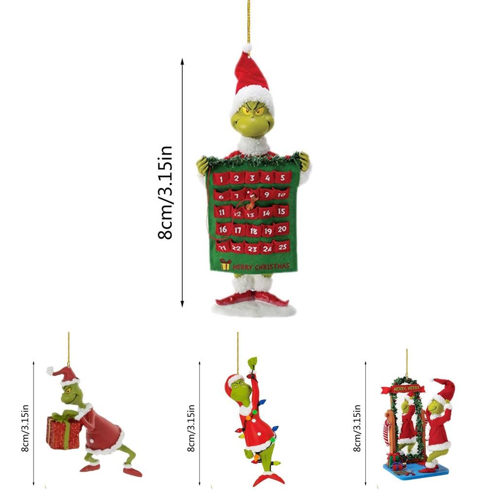 Fun Grinch Hanging Decoration Acrylic Christmas Tree Ornament For Car Interior Styling