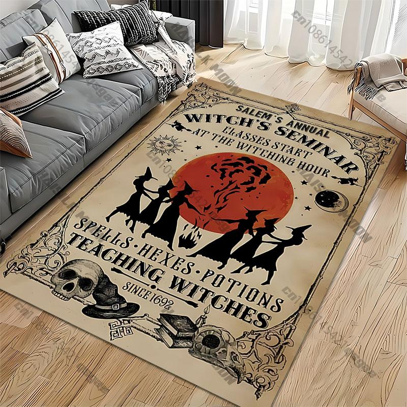 Witches Gathering for Magical Learning Carpet Yoga Living Room Room Decor Children's Crawling Mat Doormat Area Rug