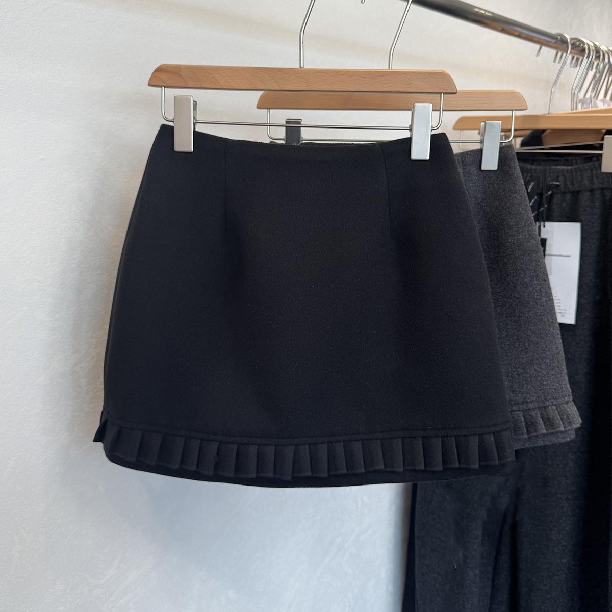 

Korean Retro Fringe Woolen A-line Winter Skirt - Wave Pattern, Versatile, Zippered L (108-118 Jin)
