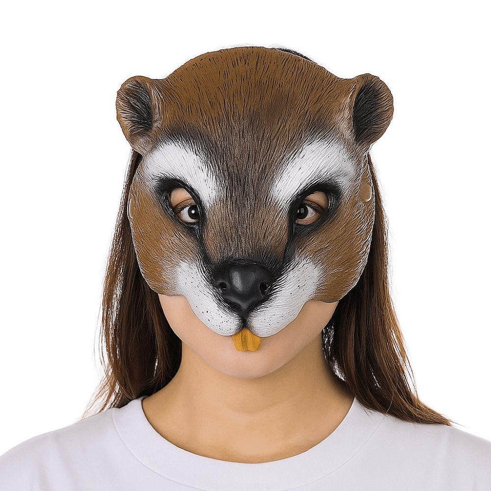 3D Halloweenská Cosplay Maska Realistická Maškarní Párty Maska Zvířecí Poloviční Obličejová Maska Vánoce