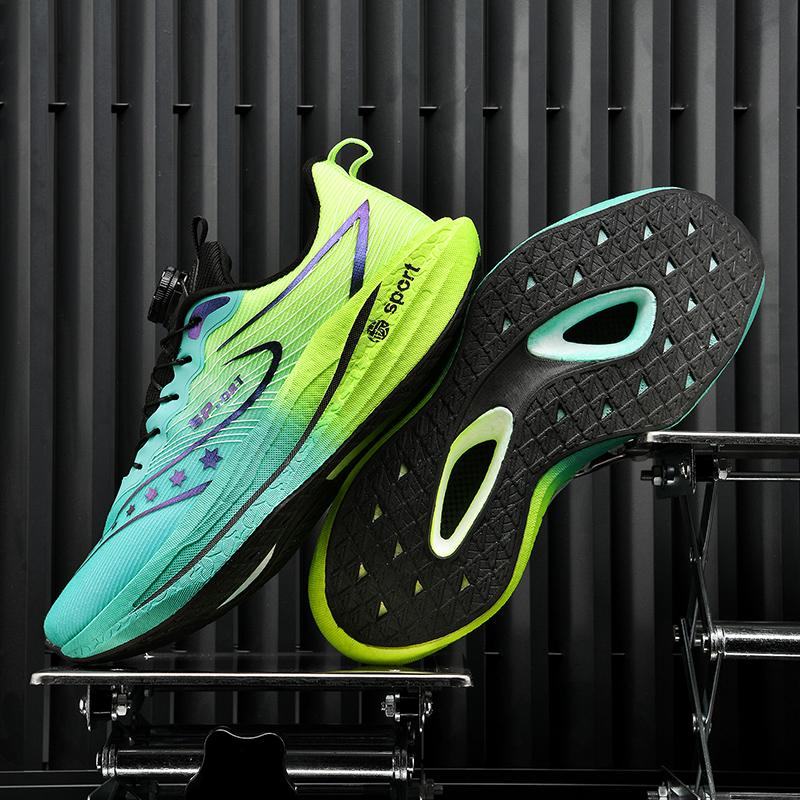 Ultra Light Men's Running Shoes Summer Breathable Thick Sole Mesh Surface Marathon Soft Bottom Shock Absorption Running Shoes