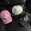 Tide Brand American Retro Angel Girl Embroidery Baseball Cap Children Japanese Wash Damage Embroidery Cap