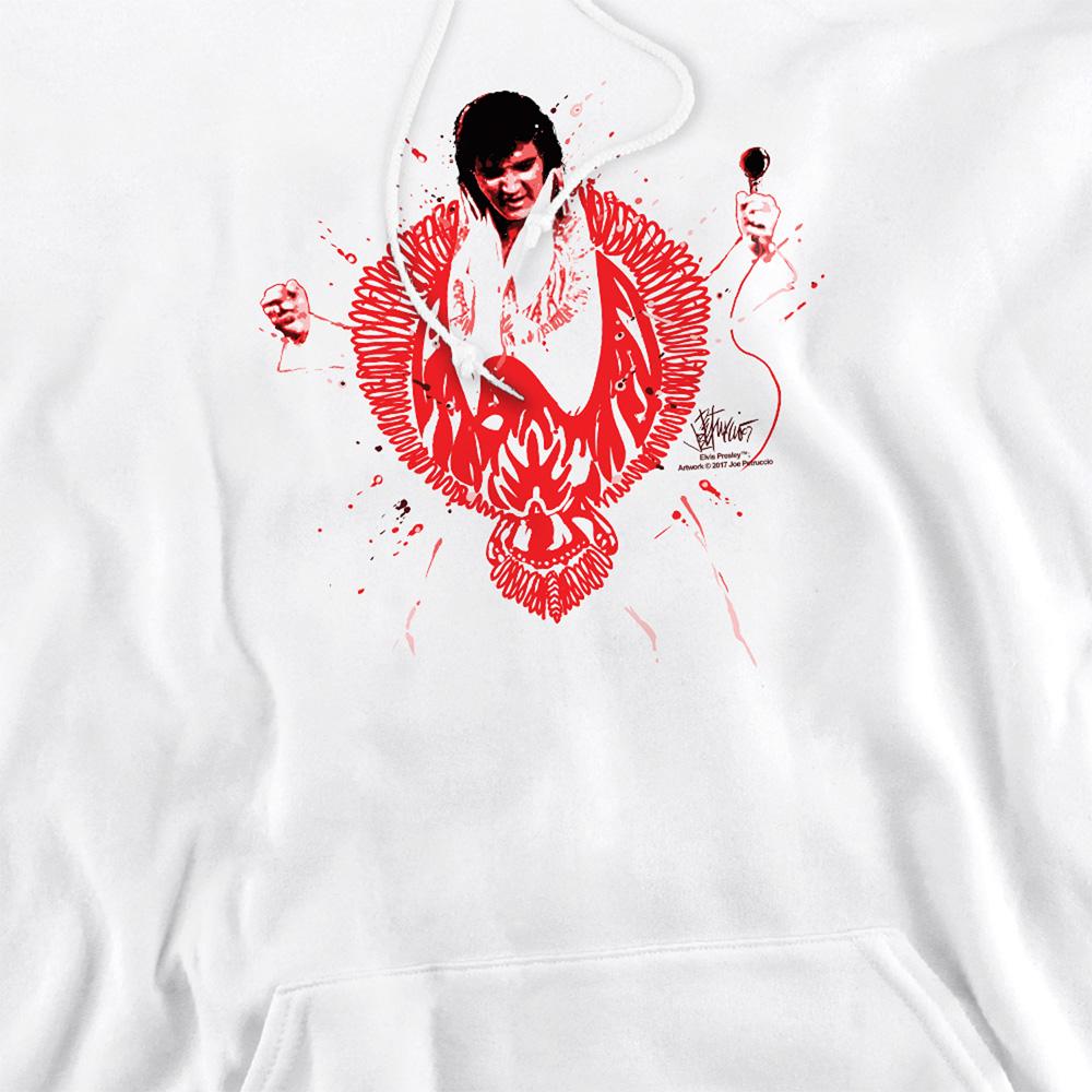 Elvis Presley Unisex Erwachsenen Roter Phönix Hoodie
